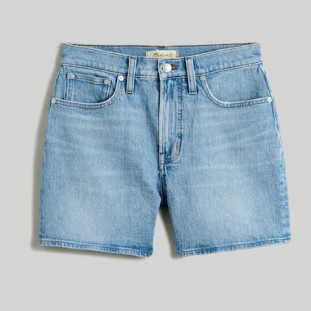 Madewell Perfect Vintage Mid length Jean Shorts in Wainfleet Wash